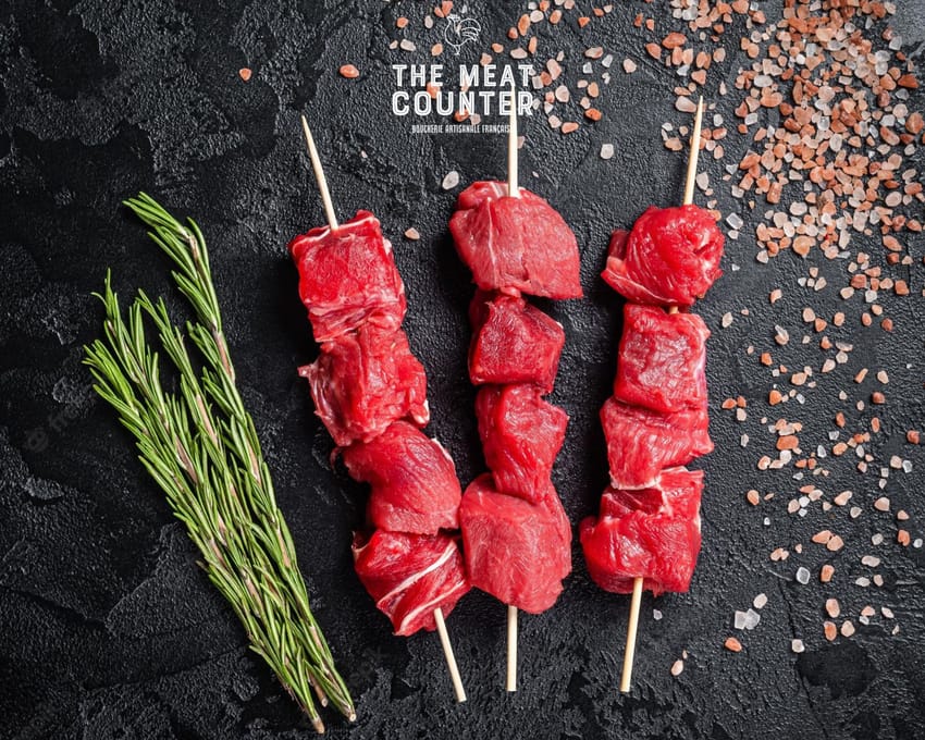 Australian Beef Tenderloin Skewers Marinated (Brochettes de filet)
