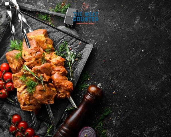 Dutch Milk Veal Skewers Marinated Holland (Brochettes de veau au lait marinées à la Hollandaise)